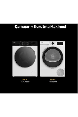 Arçelik 11140 MX Çamaşır Makinesi - 901 KMX Kurutma Makinesi