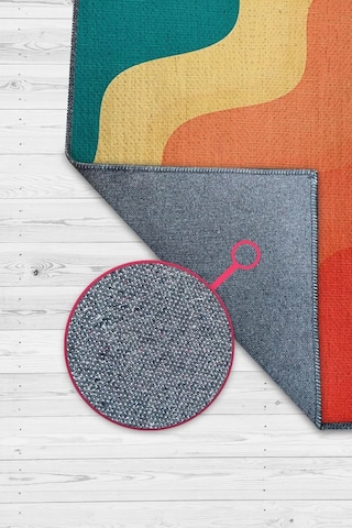 Homshtag Güneş Ve Deniz, Yaz Temalı İnce Mutfak Halısı Çok Renkli