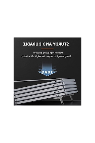 Gri Renkli 2 Kademeli Yükseklik Ayarlı Laptop Standı