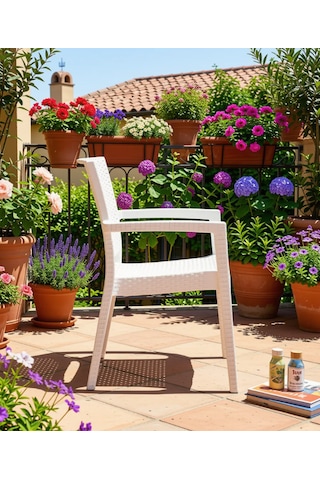 Novussi Paris Rattan Koltuk 4'lü Paket Beyaz