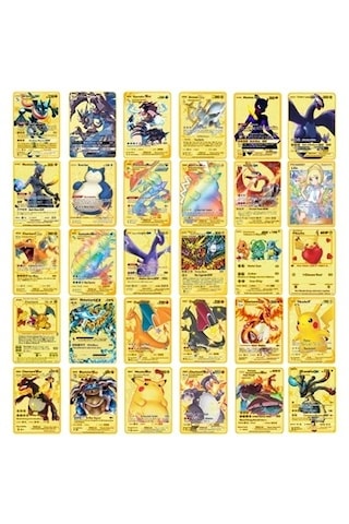 Orijinal Pokemon Kart Gold Serisi 10'lu Paket - Pokemon Oyun Kartları - Pikachu Koleksiyonluk Kart Pokemon