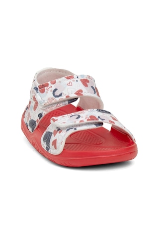 Elit Sy016 Filet Kız Çocuk Düz Sandalet Kırmızı Kırmızı