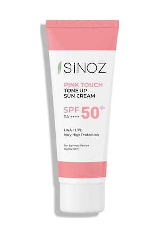 Sinoz SPF50+ Pink Touch Ton Eşitleyici Pembe Yüz Güneş Kremi PA++++ 50 ML