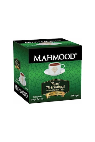 Mahmood Coffee Şekerli Hazır Türk Kahvesi 12 x 9 G