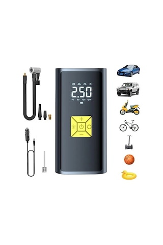 Xuweiwei Kablolu Lastik Sisirme Hava Kompresoru Dijital Otomatik Hava Pompasi Bisiklet Araba Lastikleri Icin Elektrikli Hizli Inflasyon Dijital Ekran