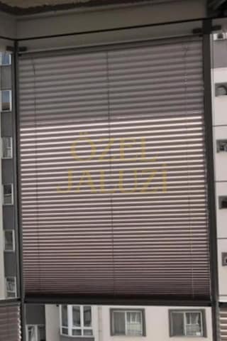 Özel Jaluzi Antrasit Cam Balkon Ve Ofis Plisse Perde 60x200, 411 Çok Renkli