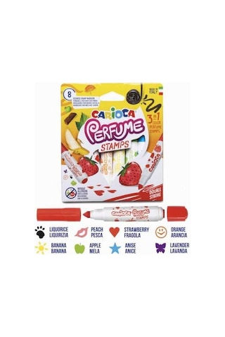 Carioca Kokulu Damgalı Jumbo Keçeli Kalem 8'li