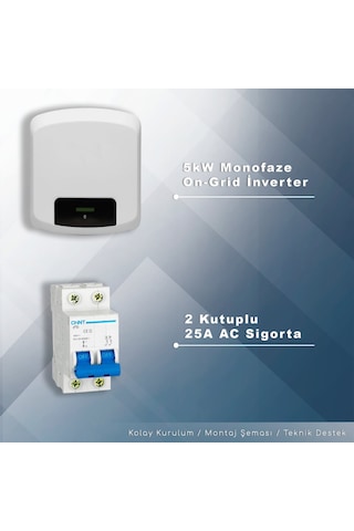 5kw Monofaz On-grid Paket Sistem