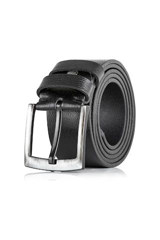 Gayış Özel Kutulu Hakiki Manda Derisi Erkek Kot Pantolon Kemer Siyah