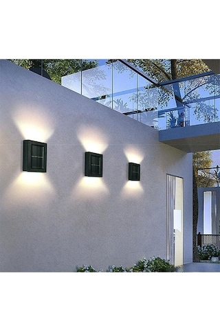 Technosmart 1Adet Modern Solar Çift Taraflı Duvar Lamba Güneş Ene Diğer
