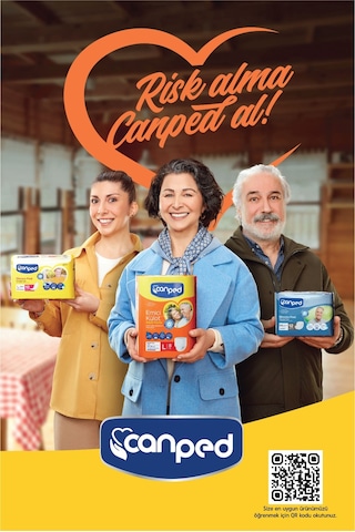Canped Emici Külot Hasta Yetişkin Bezi Xl - Extra Large 180 Adet XL