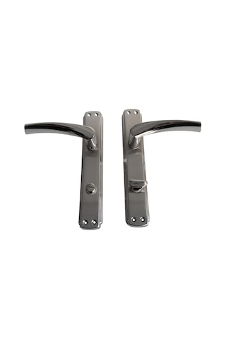 Serçe Bravo Krom İç Kapı Kolu Tuvalet Wc Ve Banyo Kapısı Kolu Aynalı Bir Kapılık Wc Sol 1 Takım