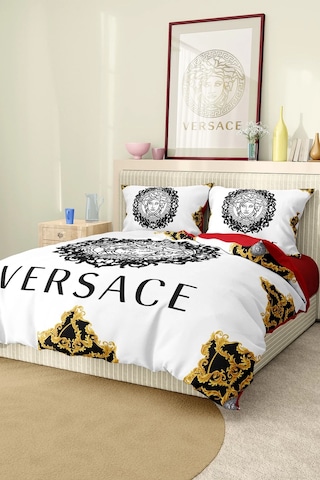 Marka Nevresim Takımı Çift Kişilik Pamuklu Saten Kumaş 6 Parça 3d Dijital Baskı Duvet Cover Set Model No:114 Renkli