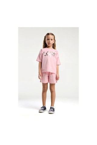 U.S. Polo Assn. Kız Çocuk Şort Takım - Somon Somon