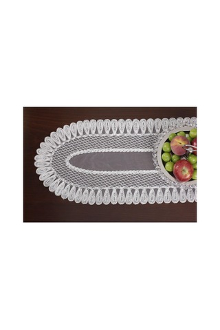 Tropik Home Tek Runner-amerikan Servis Dekoratif Runner Kırık Beyaz Tek Runner Çok Renkli