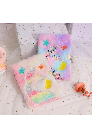 2 Adet A5 Karikatür Denizkızı Kuyruklu Defter Çocuk Hediye Seti