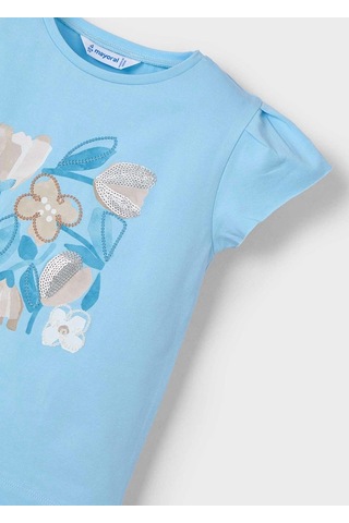 Mayoral Kız Çocuk T-shirt 3015m Mavi