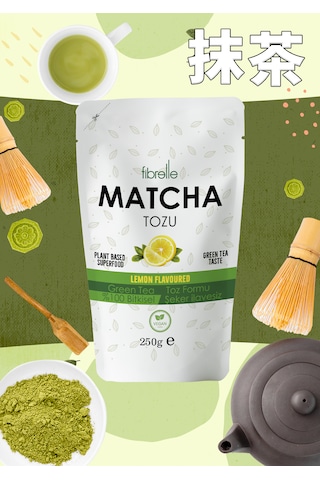 Fibrelle Matcha Çayı Limon Aromalı 250g