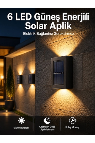 Zenvia Bahçe Aydınlatması Solar Güneş Enerjili Dekoratik Led Işıklı Lamba Znv2026 Çok Renkli