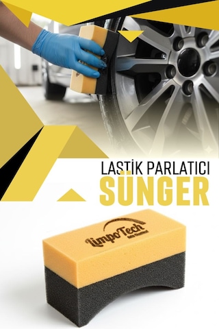 Profesyonel Eğik Oto Lastik Parlatıcı Sünger Ergonomik Araç Lastiği Parlatma Uygulama Pedi