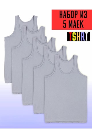 Tshrt Dikim Dışı İçlik Tişörtü Atlet, 5'li Set 67841741 Gri