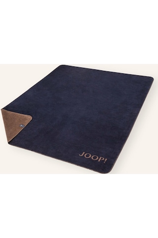 Joop Uni Doubleface Battaniye 150x200 Cm Çift Taraflı Yumuşak Doku Ve Zierstich Detay Pamuk Battaniye Lacivert 150 X 200 Cm