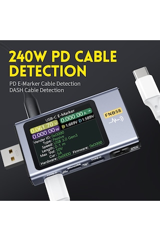 Fnirsi Fnb58 Usb Hızlı Şarj Test Cihazı
