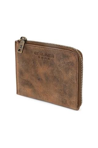 Berliner Bags Mark Deri Bozuk Para Cüzdanı Unisex Mini Cüzdan Küçük Boy Vintage Ceviz Kahverengi