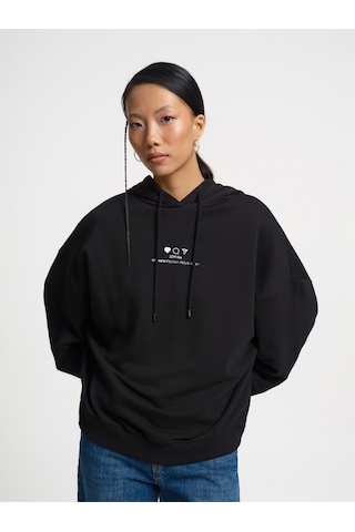 Kadın Sweatshirt Lf2034553 Siyah