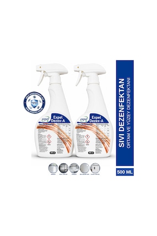 Expel Dezex-A Ortam ve Yüzey Dezenfektanı 2 x 500 ML Expel Dezex-A Ortam ve Yüzey Dezenfektanı 2 x 500 ML