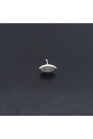 925 Ayar Gümüş Zirkon Taşlı Oval Hızma Hz-104 Gümüş