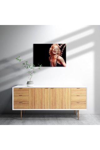 Cakasepetim Marilyn Monroe İçten Kahkaha Ahşap Mdf Tablo