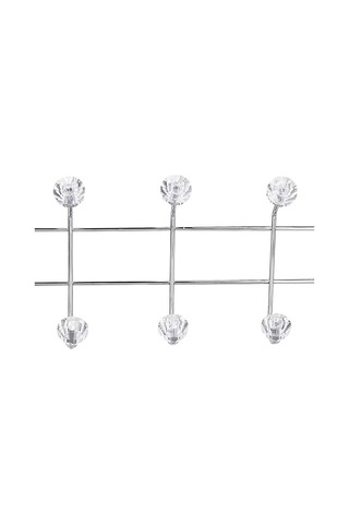 Promosyonca Metal Kapı Üstü Askılık, Krom Kaplama, 12 Kancalı, Gümüş Renk Çok Renkli