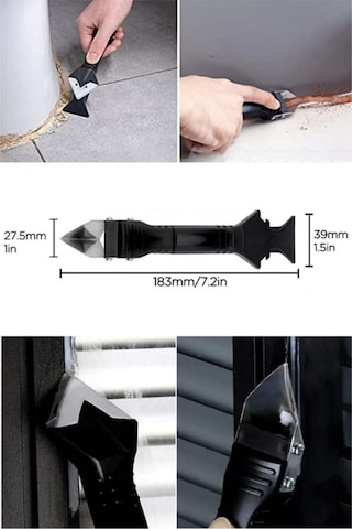 Derz Kazıyıcı Ve Silikon Çekme Aparatı 5 Başlıklı Siyah Tr