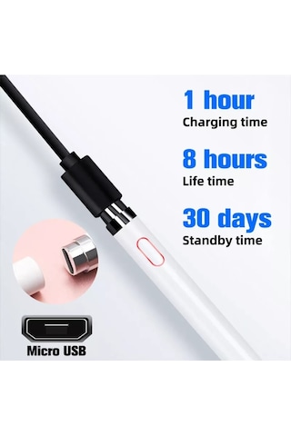 Samsung Galaxy Tab A9 Plus 11" SM-X210 Uyumlu Çizim ve Tasarım İçin Dokunmatik Active Stylus Pen