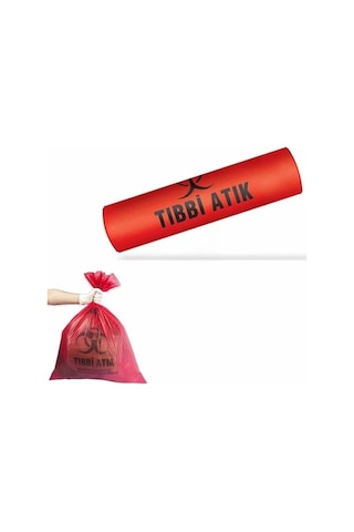 Başaran Çpş-ç45 Tıbbi Atık Baskılı Çöp Poşeti 65 80 Cm 300 Gr 20 Rulo