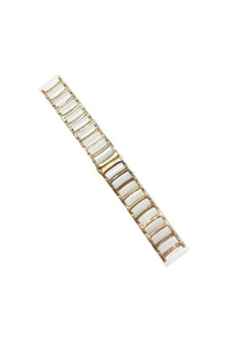 Samsung Galaxy Uyumlu  Watch 46mm 22mm Seramik Metal Kordon - Beyaz-gold