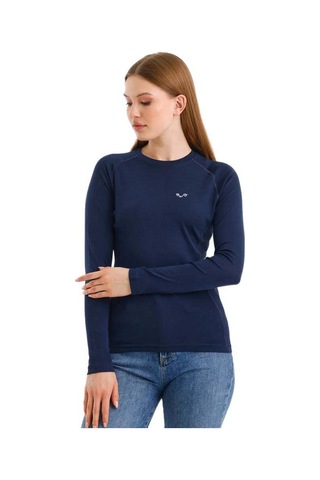 Woolona Alize Uzun Kollu Kadın Sweatshirt Navy Blue