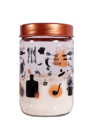 Herevin 139357-810 Desenli Kavanoz Seti 3'lü 425-660-1000 Ml Bakır