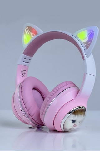 Torima HD11 Sevimli Kedi Karükatür Bluetooth 5.3 Kulak Üstü Kulaklık