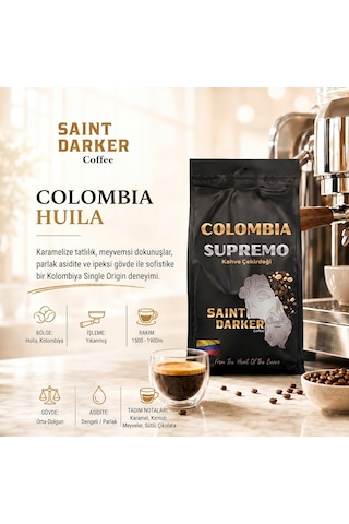 Saint Darker Colombia Single Origin Çekirdek Kahve 1 KG