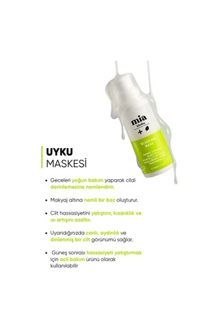 Mia Klinika Pantenol Bal Ve Cicalı Pürüzsüzleştirici Işıltı Veren Nemlendirici Yüz Maskesi 50 ML
