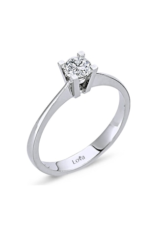 Lova F Renk 0,30 Karat Pırlanta Tektaş Yüzük - 1030028