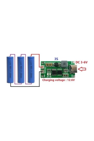 3s 12.6v 2a Li-ion & Lipo Pil Şarj Devresi