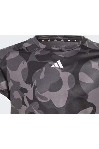 Adidas Essentials Aeroready Seasonal Print Crop Çocuk Tişört C-adııa3021c40a00 Siyah