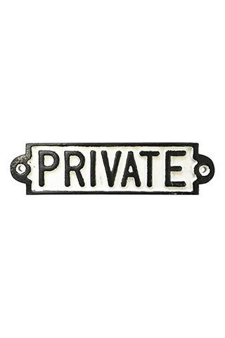 Cast Iron Sign Cast Iron Sign