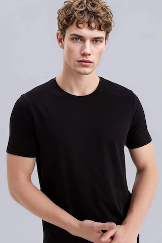 Defacto Slim Fit Tişört M6606az26spbk81 Siyah-bk81