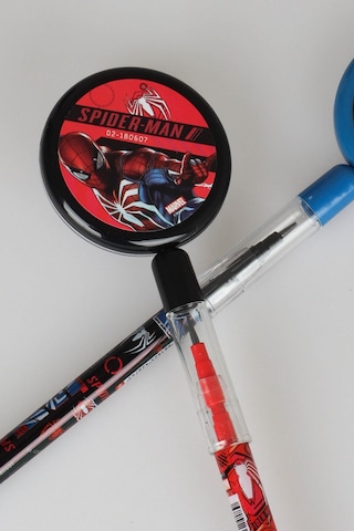 X Dekomus Lisanslı Spiderman Hero Gear Collection Yumurtalayan Labirent Figürlü Geçmeli Kurşun Kalem Tek Adet 124-Pembe
