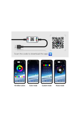 Monyee Rgb Renkli Bakır Işık Zinciri, 20 Metre Uzunlukta, Dekoratif Aydınlatma Diğer