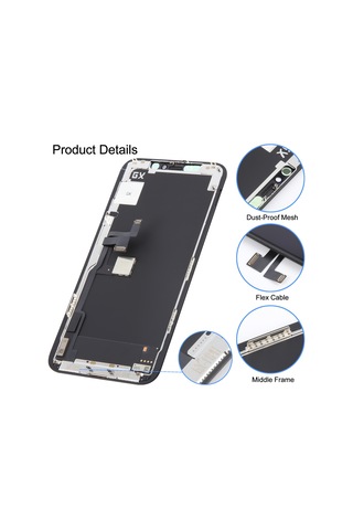 Apple Uyumlu iPhone 11 Pro İçin Çerçeveli Gx Oled Ekran Siyah Diğer